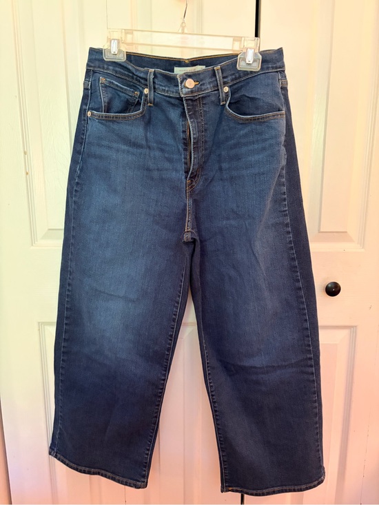 Levi's Denim - Classic Wide-Leg Dark Wash Jeans - Blue